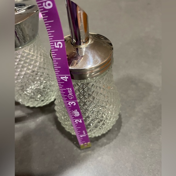 VINTAGE INDIANA GLASS CLEAR DIAMOND POINT 4 pc SET! Syrup, Sugar Salt & Pepper - Picture 7 of 14